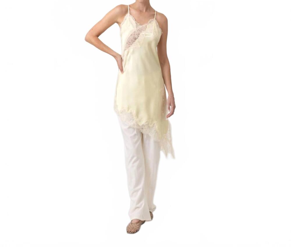 NEW LINE AND DOT emel asymmetrical dress in beige